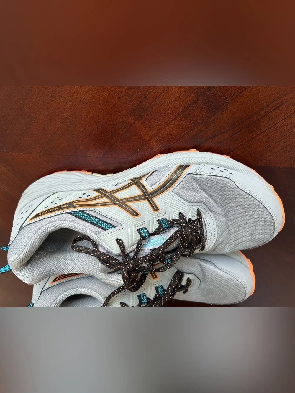 Asics Gray and Orange Men's Sneakers size 10